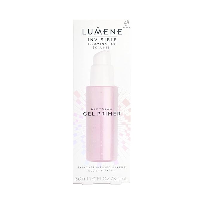 Lumene Dewy Glow Gel Primer - Invisible Illuminating Primer + Hydrating Gel for Radiant Glowing Skin - Lightweight Brightening Face Primer for Makeup + 24hr Visibly Smoother Skin (1oz)-Velvo Beauty
