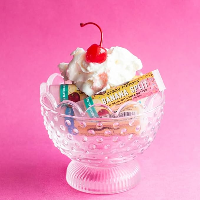 Crazy Rumors Banana Split Lip Balm. 100% Natural, Vegan, Plant-Based, Made in USA (1-Pack)-Velvo Beauty