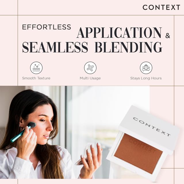 Context Skin Matte Bronzer Powder | Vegan & Cruelty-Free Powder Bronzer for Face | Sun-Kissed Makeup Finish | Long-Lasting, Buildable Coverage Skin Tones | We Own the Night-Velvo Beauty