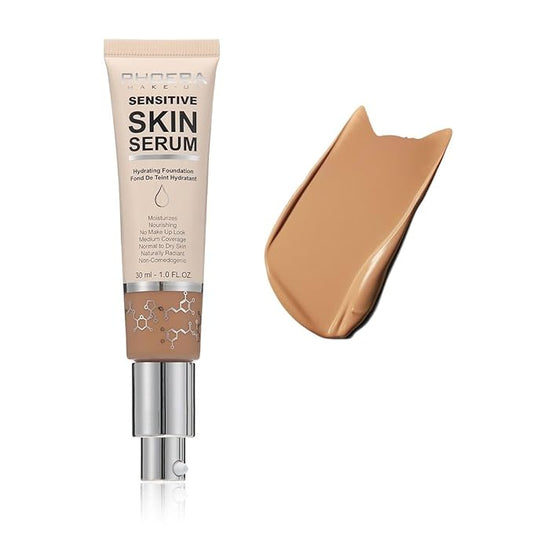 PHOERA Essence Foundation,Hydrating Waterproof and Light Long Lasting Hypoallergenic Full Coverage Foundation Serum. (N04 Sand)-Velvo Beauty