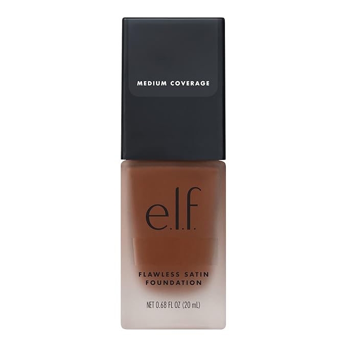 e.l.f. Flawless Finish Foundation, Lightweight & Medium Coverage, Semi-Matte Finish, Mocha, 0.68 Fl Oz (20mL)-Velvo Beauty