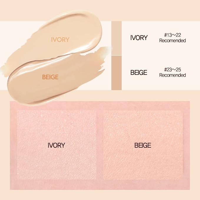 Espoir Pro Tailor Be Natural Cushion Ivory 0.5 oz with 0.5 oz Refill | Thin, Micro Layering Natural Dewy Coverage Foundation Cushion | Long-lasting Dense, Even Skin Texture | Korean Cushion Foundation-Velvo Beauty