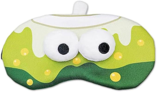 PERFECTSIGHT Sleep Eye Masks, Cute Plush Sleep Eye Cover Lightweight Adjustable Eyeshade Faux Fur Mask Cover for Women Men Sleep Travel Nap, Bubble Tea-Velvo Beauty