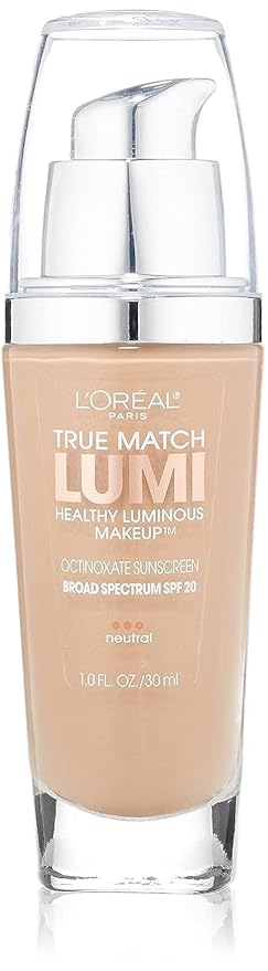 L'Oreal Paris True Match Lumi Healthy Luminous Makeup, N5 True Beige, 1 fl; oz.-Velvo Beauty