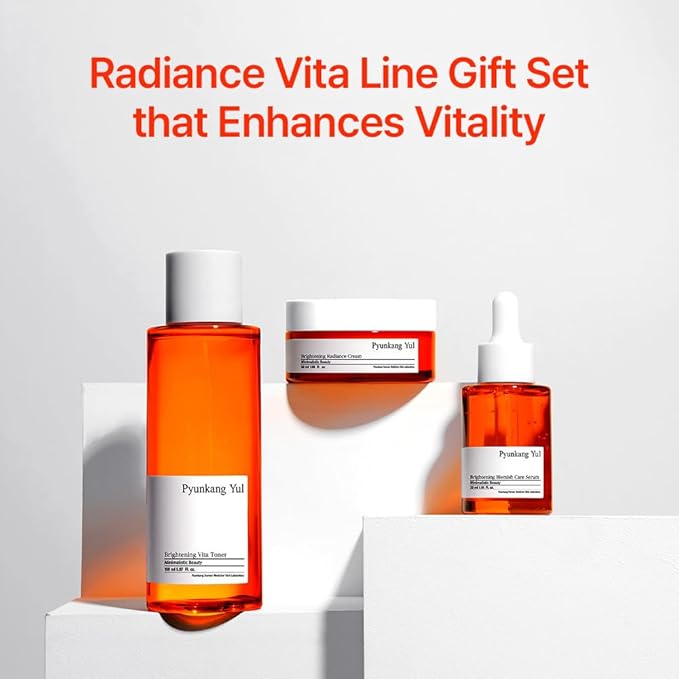 [PKY] Pyunkang Yul Radiance Skincare Gift Set for Flawless and Radiant Skin with Deep Hydration, Vitamin C and Pearl Extract, Korean skincare(3-item set)-Velvo Beauty