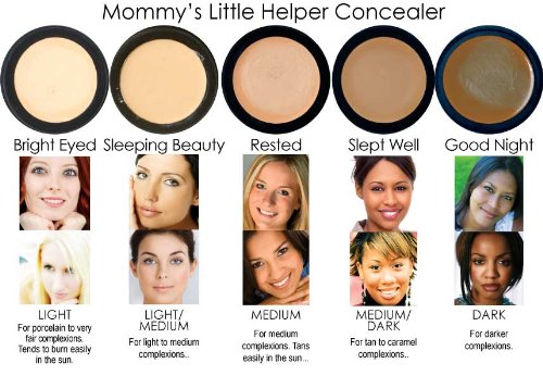 Mommy's Little Helper Concealer in Bright Eyed (Light) - Under Eye Concealer, Face Coverup, Eyeshadow Base | Stays On All Day, Covers Dark Circles, Blemish & Bruises by Mommy Makeup-Velvo Beauty