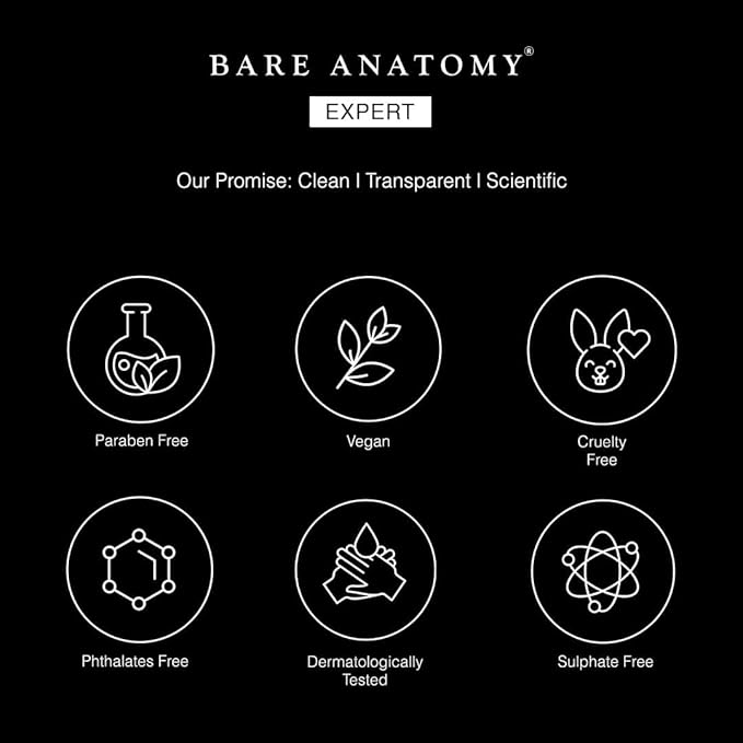 Bare Anatomy Expert Anti-Dandruff Shampoo Targets Oily Scalp And Sheds Dry Flakes Clears away dandruff flakes Relieves from excessive oil 8.4 Ounce-Velvo Beauty
