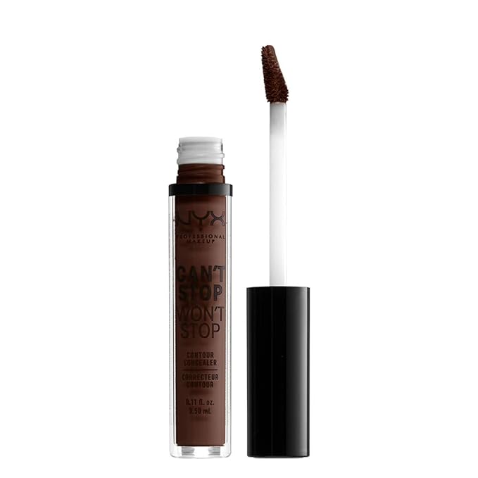 NYX PROFESSIONAL MAKEUP Can't Stop Won't Stop Contour Concealer, 24h Full Coverage Matte Finish - Deep Espresso-Velvo Beauty