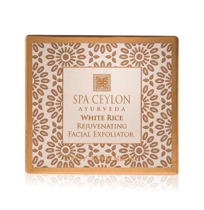 SPA CEYLON White Rice Rejuvenating Facial Exfoliator | Gentle Daily Face Polish for Normal to Dry & Sensitive Skin | 100 g-Velvo Beauty