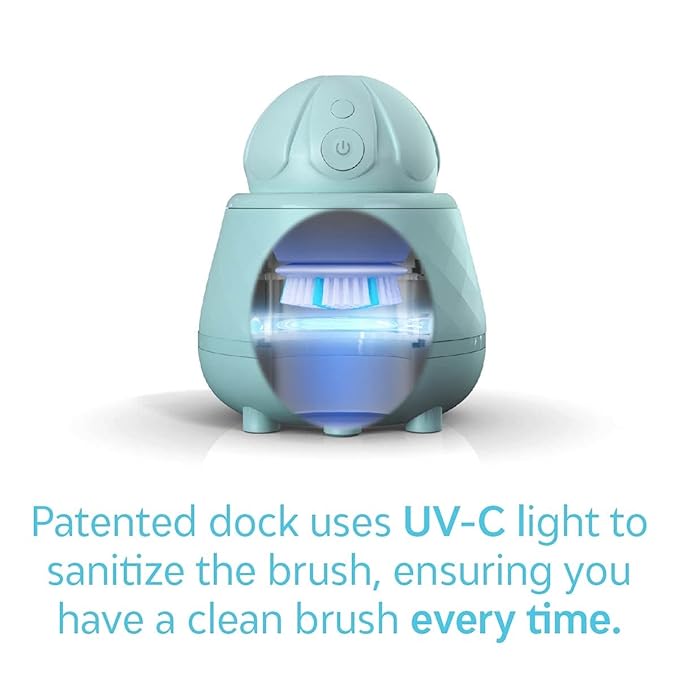 Tao Clean Ona Diamond Orbital Facial Brush and Cleansing Station – Robin's Egg Blue – Electric Face Cleansing Brush with Ergonomic Handle, Dual Speed Settings, 2 Piece Set, (BA-0201-RBE-US)-Velvo Beauty