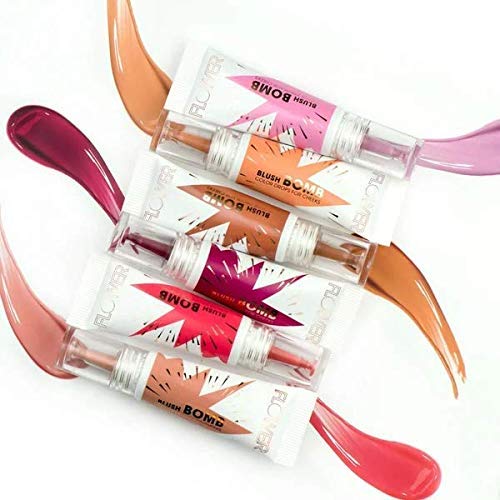 FLOWER Beauty By Drew Barrymore Liquid Blush Makeup Bomb Color Drops -Silky Lightweight Formula + Gel Cream Blush for Cheeks - Radiant + Glossy Finish - Buildable + Lightweight Formula - Cruelty-Free + Vegan (Bubbly)-Velvo Beauty