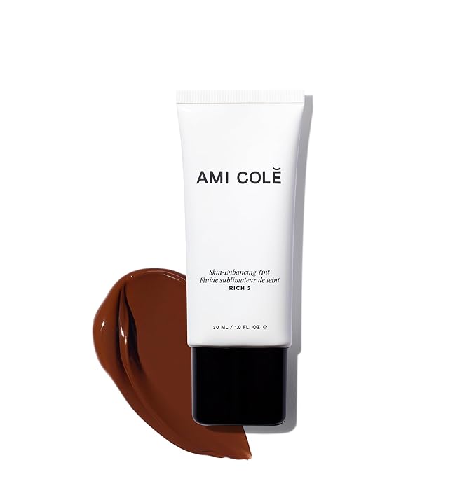 AMI COLÉ Skin-Enhancing Tinted Moisturizer (Rich 2), tinted moisturizer for face, bb cream, skin tint, face makeup-Velvo Beauty