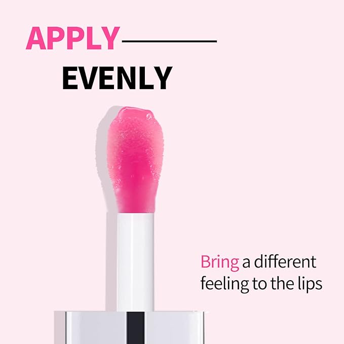 Boobeen Hydrating Lip Oil, Clear Lip Gloss Plumper, Lip Balm for Dry Cracked Lips,Long Lasting Lip Moisturizer Oil for Smoother Lip-Velvo Beauty