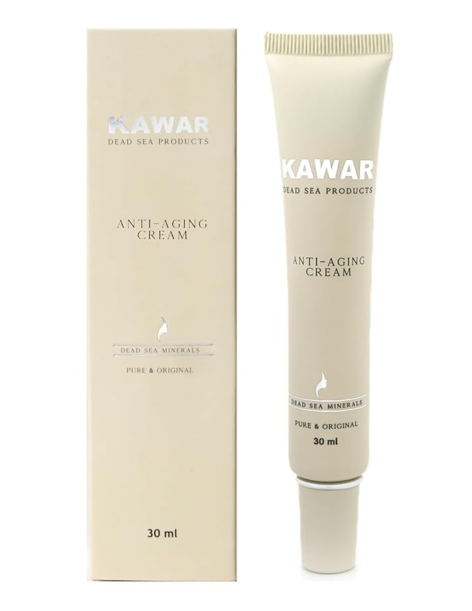 KAWAR Dead Sea Anti-Aging Face & Neck Cream | Hyaluronic Acid, Collagen, Niacinamide | Anti-Wrinkle Moisturizer for Women & Men, 1 oz-Velvo Beauty