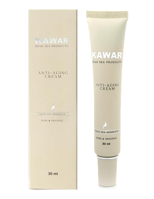KAWAR Dead Sea Anti-Aging Face & Neck Cream | Hyaluronic Acid, Collagen, Niacinamide | Anti-Wrinkle Moisturizer for Women & Men, 1 oz-Velvo Beauty