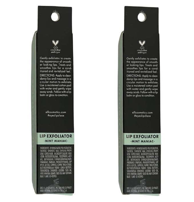 ELF Pack of 2 E.l.f. Lip Exfoliator, Mint Maniac 82512-Velvo Beauty
