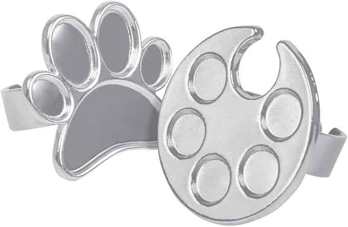 2 Pcs/Lot Mini Manicure Palette Wearable Metal Nail Art Polish Holder Paint Palette Finger Rings Nail Art Tools Palettes Palette Cups-Velvo Beauty