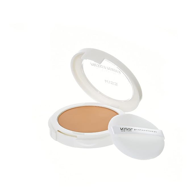 KISS Cover and Care Acne Control Pressed Powder Shine Free Face Light Weight Makeup Setting Powder - APP340 (Caramel)-Velvo Beauty