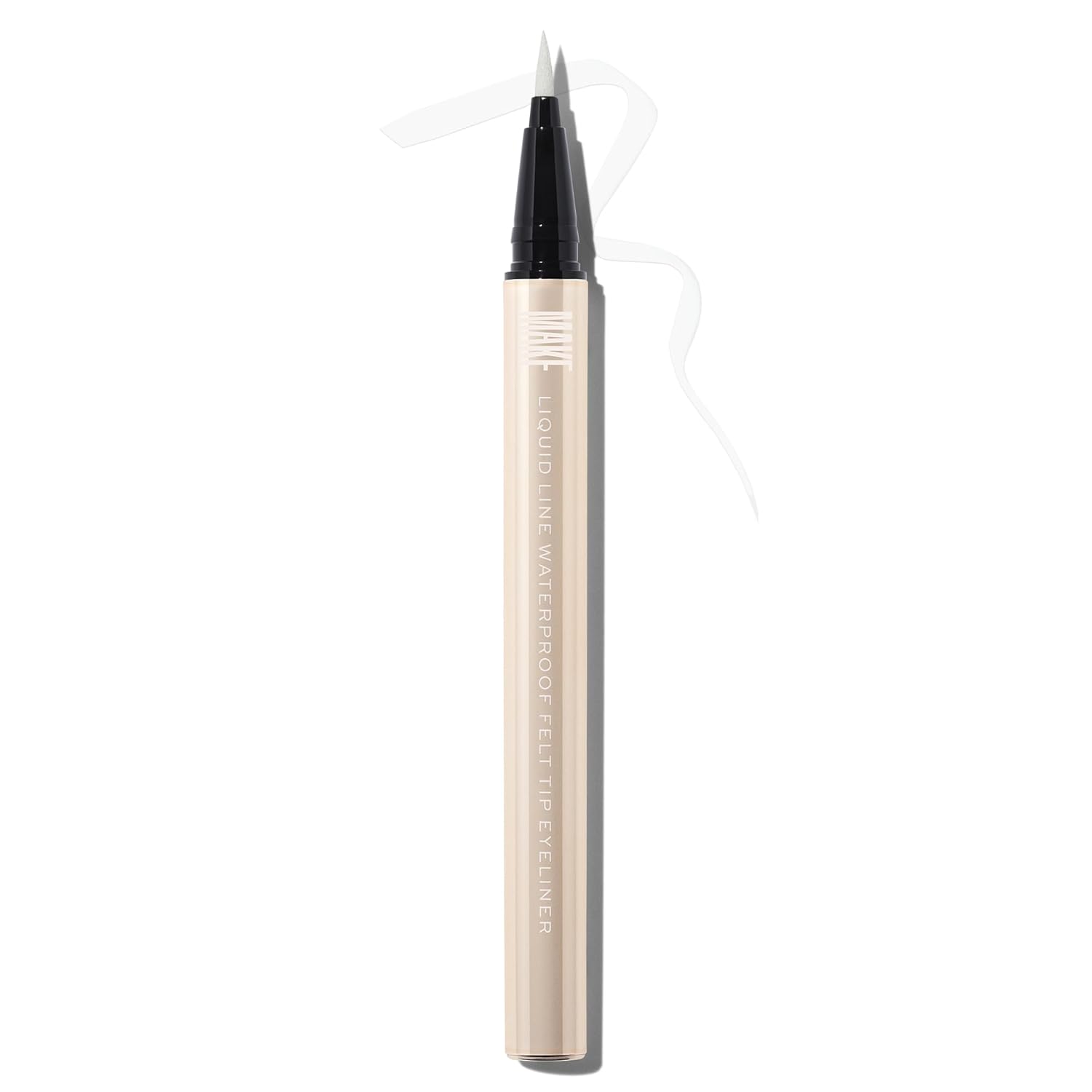 MAKE Beauty Liquid Line Waterproof Liquid Eyeliner Pen. Smudge-Proof Felt Tip for Precise Application of Lines, Wings, and Graphics. Long Lasting Eye Liner - Shade, Optical. White Eyeliner-Velvo Beauty