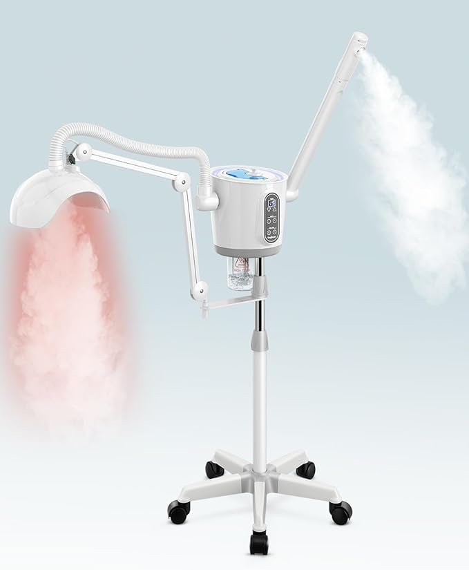 Kingsteam Professional Hot and Cold Facial Steamer，Nano Water Mist, Large Capacity Steam, 30 Min Timer, Deep Cleansing, Designed for Beauty Salon, Skin Clinic, Professional Salon, Home-Velvo Beauty