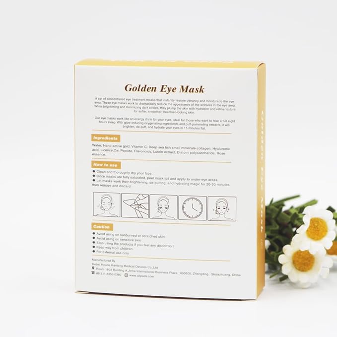 Golden Under Eye Mask (12 Pair) Amino Acid & Collagen Under Eye Mask for Face, Dark Circles and Puffiness, Wrinkles Beauty & Personal Care-Velvo Beauty