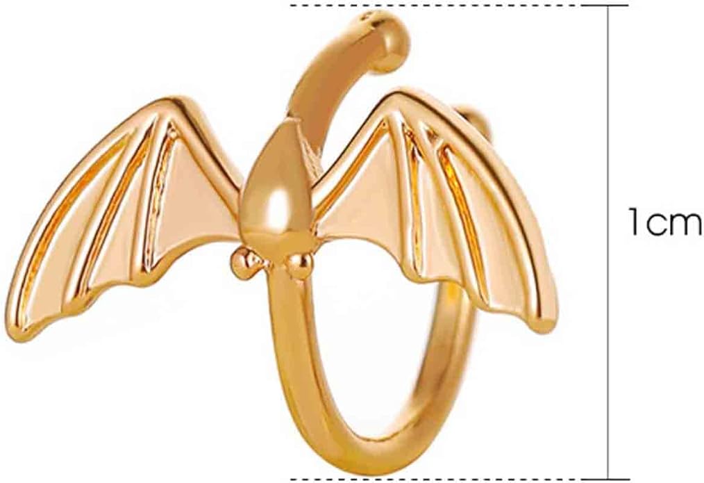 Gothic Bat Cuff Earrings Gold Bat Ear Cuffs Non Pierced Earrings Punk Animal Earrings Cool Vampire Earrings Jewelry for Women and Girls Gifts-Velvo Beauty