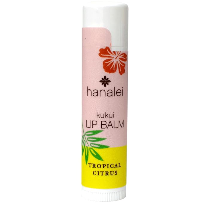 Hanalei Lip Balm and Moisturizer - Natural Kukui Oil and Beeswax Lip Moisturizer to Hydrate and Replenish Dry, Chapped Lips - Made in USA - Tropical Citrus-Velvo Beauty