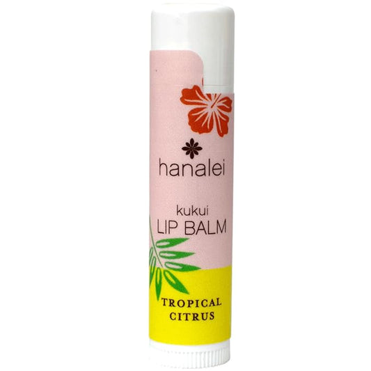 Hanalei Lip Balm and Moisturizer - Natural Kukui Oil and Beeswax Lip Moisturizer to Hydrate and Replenish Dry, Chapped Lips - Made in USA - Tropical Citrus-Velvo Beauty
