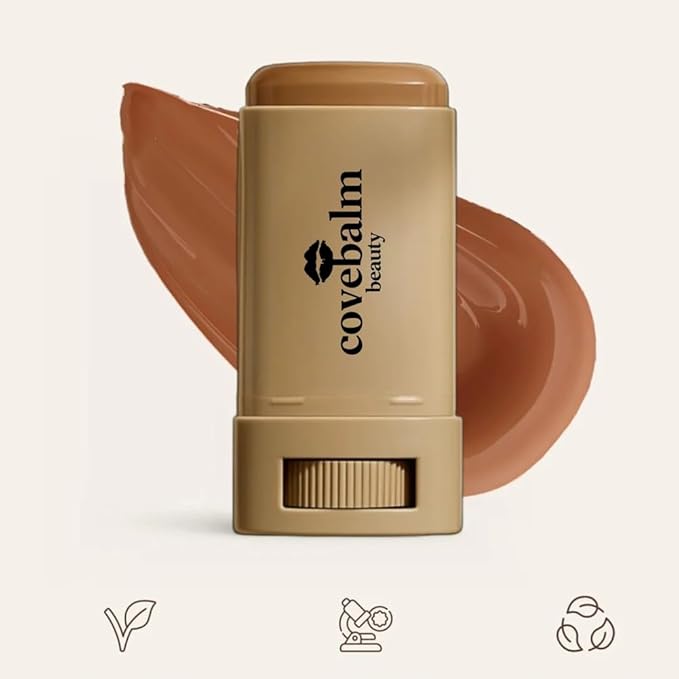 Cove Balm Beauty Skin Tint,Solid Tinted Serum Boosted Skin Tint Balm, Facial Color Correct, Radiant & Dewy Finish, Face Tinted Foundation, Covebalm Foundation Stick For Face Makeup (#04)-Velvo Beauty