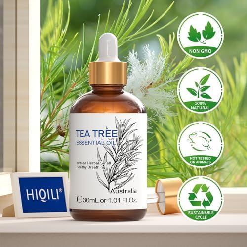 HIQILI 1 Fl Oz Tea Tree Oil, Nail Growth, Hair Restoration, Can be Added to Shampoo, Body wash, Foot Soak Use - 30ML-Velvo Beauty