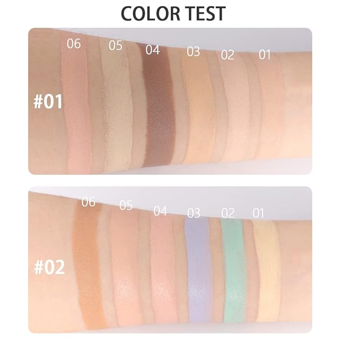evpct 12 Color Conceal Correct Cream Contour Makeup Palette for Mature Skin Color Correcting Conceal trouble spots dullness dark circles Correct discolorations Camouflage imperfections Covers redness-Velvo Beauty