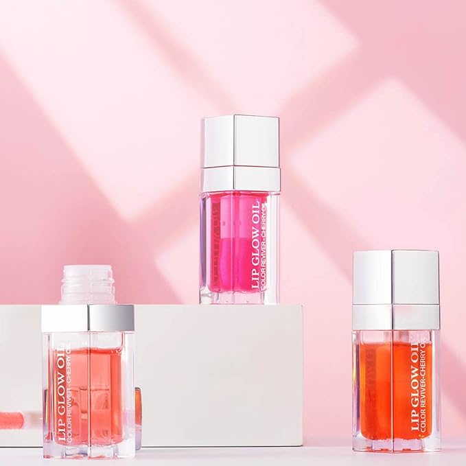 Lip Glow Oil, Care Of Lips Enjoy Lip Spa, Lip Color Oil, Hydrating Lip Balm, Lip Oil Gloss Tinted Hydrating Lip Care, Lip Lines Lip Crystal Jelly Moisturizing (004 Coral)-Velvo Beauty