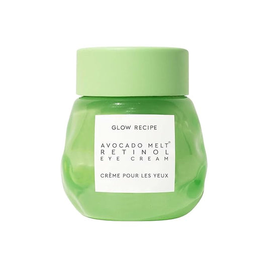 Glow Recipe Avocado Retinol Eye Cream for Wrinkles - Overnight Under Eye Cream for Dark Circles, Firming & Brightening Dull, Puffy Eyes - Time Release Niacinamide & Caffeine Eye Cream (15ml)-Velvo Beauty