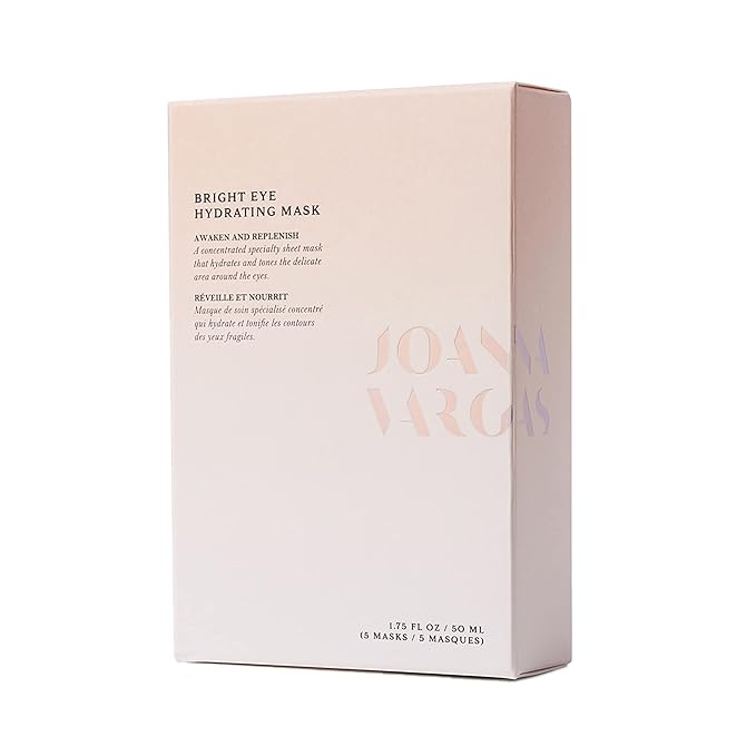 Joanna Vargas Bright Eye Hydrating Mask. Concentrated Ultra-Luxe Bamboo Hydration Sheet Masks Target Dark Circles, Expression Lines and Skin Tone. 5 Sheets (0.35 oz/sheet)-Velvo Beauty