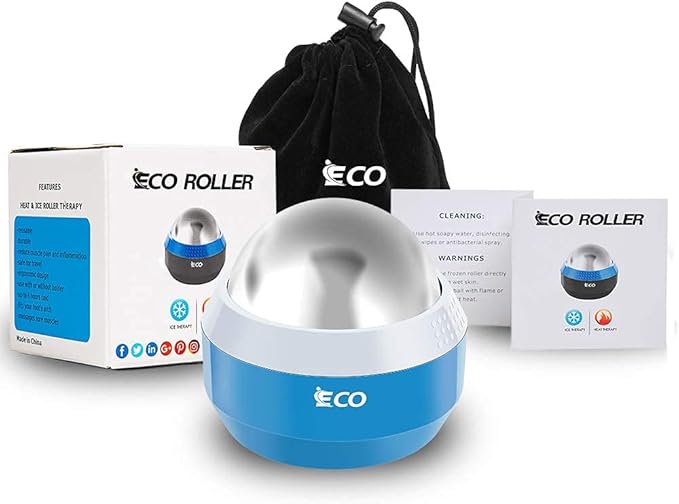 iECO Cryosphere Cold Massage Roller Ball - Massage Ball for Cold & Heat Relief, Myofascial Release, Trigger Point Therapy, Muscle Knots - Deep Tissue Ice Massager-Velvo Beauty