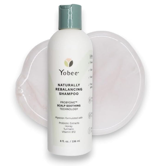 Yobee Rebalancing Shampoo – Sulfate-Free Dry, Flaky & Itchy Scalp Care | Probiotic Shampoo with Organic Honey, Turmeric, Vitamin B12 & Oat | Dandruff, Eczema & Psoriasis Relief | Doctor Founded-Velvo Beauty