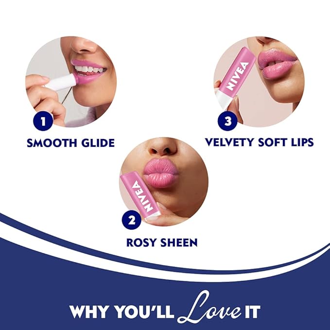 Nivea Lip Soft Rose Blister Pack-Velvo Beauty