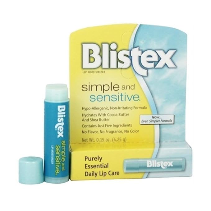 Blistex Simple & Sensitive Lip Moisturizer 0.15 oz (Pack of 4)-Velvo Beauty