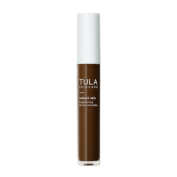 TULA Skin Care Radiant Skin Brightening Serum Concealer - Conceals Dark Circles & Discoloration, Longwearing & Crease-Resistant, Brightens the Appearance of Skin Over Time, Shade 195, 0.18 fl oz.-Velvo Beauty