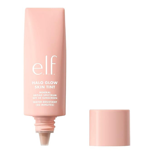 e.l.f. Halo Glow Skin Tint SPF 50, Tinted Moisturizer For Light, Buildable Coverage, Creates A Natural Glow, Vegan & Cruelty-Free, 11 Tan Warm-Velvo Beauty