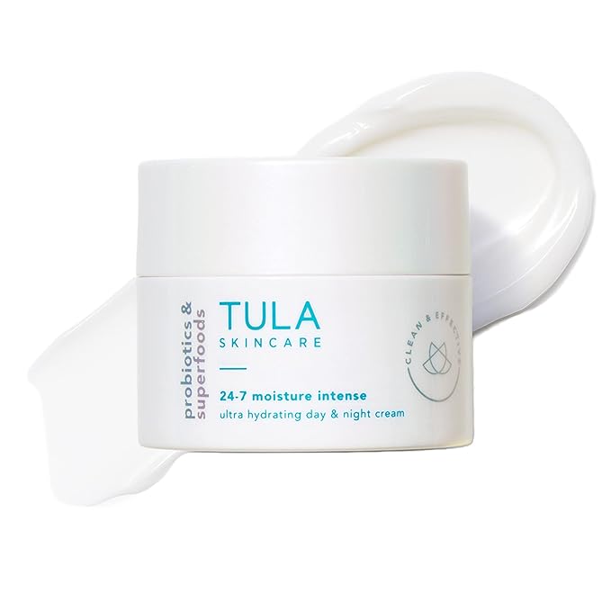 TULA Skin Care 24-7 Moisture Intense Ultra Hydrating Day & Night Cream - Ultra Nourishing Moisturizer for Face. Soothe Skin, Maintain Skin Balance & Improve Skin Smoothness, 1.5 oz.-Velvo Beauty