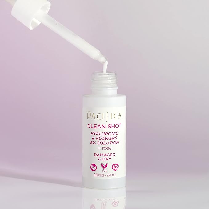 Pacifica Clean Shot Hyaluronic and Flowers 5 Percent Solution Unisex 0.8 oz-Velvo Beauty