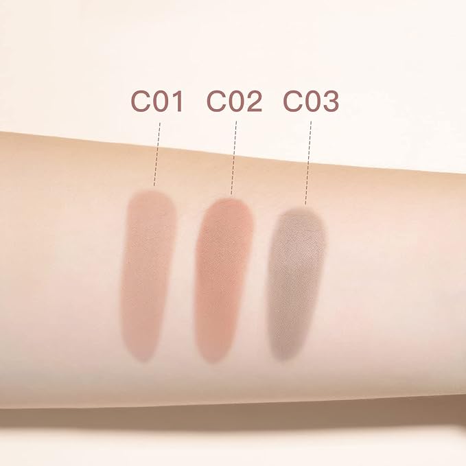 Powder Contour Palette, Matte Finish, Brown Color Family, 0.17 Ounce, Palette, Unisex, Compact, Not Water Resistant, Contour Face Makeup, Milk Tea Grey, All Skin Tones-Velvo Beauty