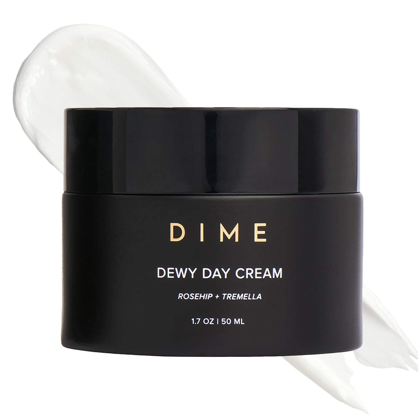 Dime Beauty Dewy Day Cream, Morning Face Moisturizer with Rosehip Oil and Tremella Snow Mushroom, 1.7 oz / 50 ml-Velvo Beauty