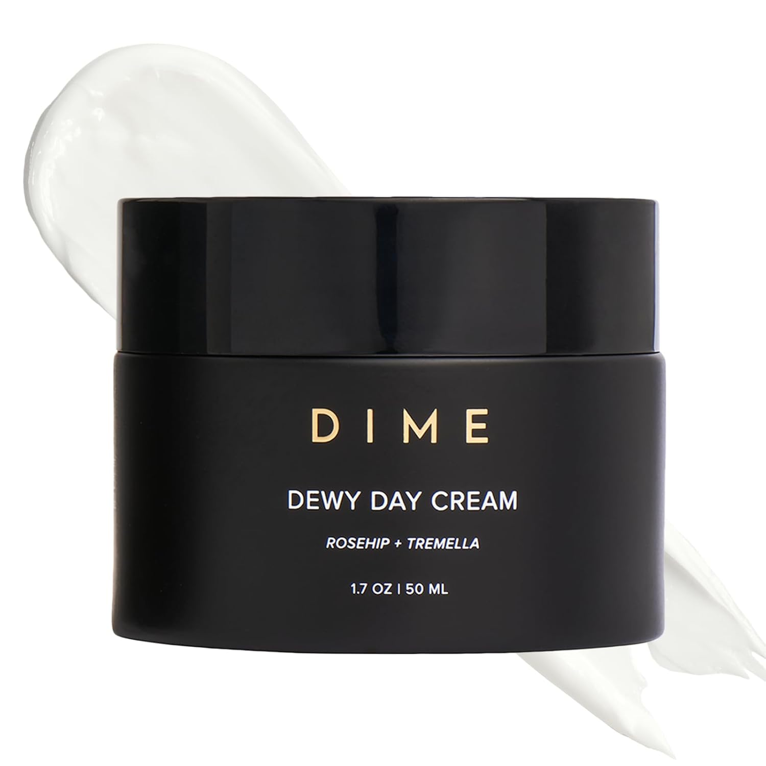 Dime Beauty Dewy Day Cream, Morning Face Moisturizer with Rosehip Oil and Tremella Snow Mushroom, 1.7 oz / 50 ml-Velvo Beauty