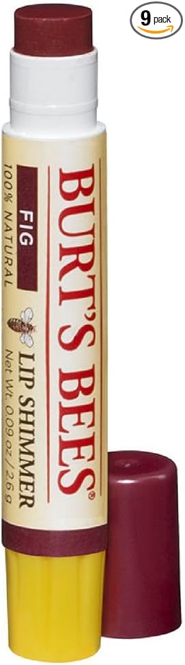 Burt's Bees Lip Shimmer, Fig 0.09 oz (Pack Of 9)-Velvo Beauty