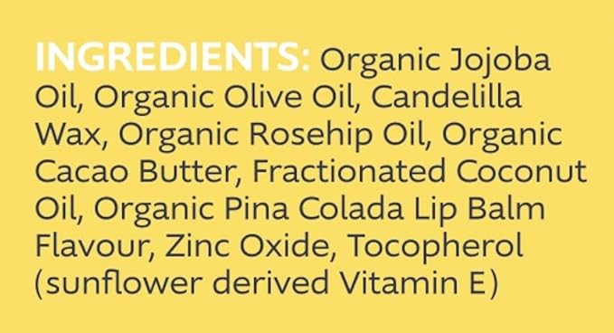 Slo | Natural Lip Balm - All Natural Ingredients, Vegan & Cruelty Free, Hydrating & Soothing, Plastic Free, Paper Packaging | Pina Colada + Zinc, 0.28oz-Velvo Beauty