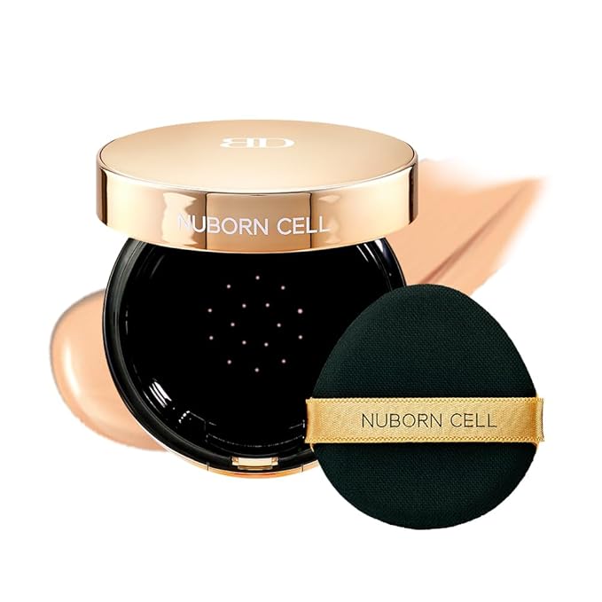 Nuborn Cell Radiant Ampoule Cushion Foundation - 21 Rosy Ivory (Vanilla Beige (23))-Velvo Beauty