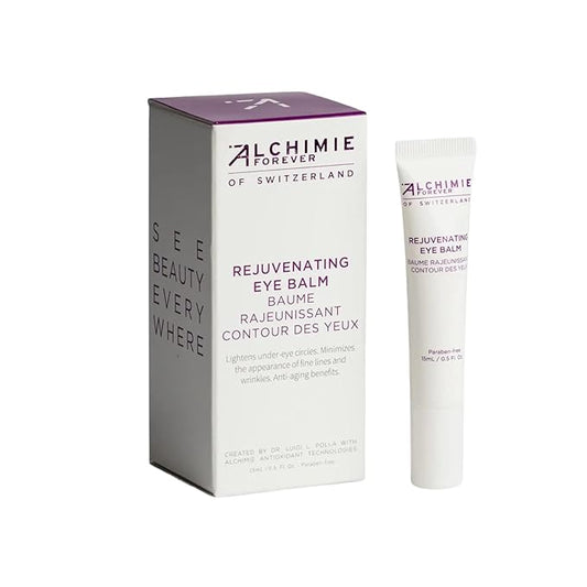 Alchimie Forever Rejuvenating Eye Balm | Hydrating Anti-Aging Eye Cream with Jojoba and Cocoa Butter, European Blueberries, Vitamin K | Reduce Dark Under Eye Circles and Premature Aging | 0.5 fl oz-Velvo Beauty