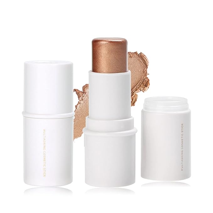 Cream Blush Stick for Cheek and Lip Tint, Multi Use as Highlighter Makeup and Blush Stick for Older Women & Mature Skin(#3 Brighten)-Velvo Beauty